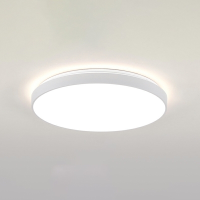 1 Light Ceiling Lamp Contemporary Style Round Shape Metal Flush Chandelier Lighting