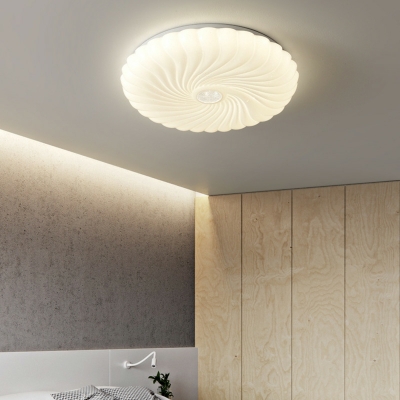 1 Light Ceiling Mounted Fixture Modern Style Round Shape Metal Flush Mount Chandelier Lighting