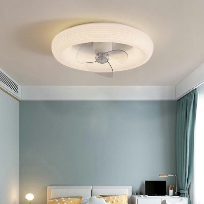 Flush Mount Fan Light Fixture Children's Room Style Flushmount Acrylic for Bedroom