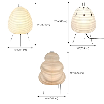 Japanese Rice Paper Table Lamp Creative Art Table Lamp for Bedroom