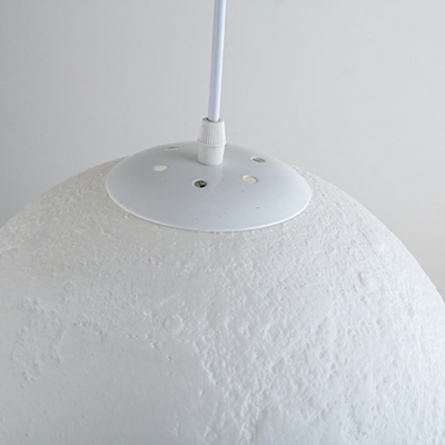 Modern Simple Single Pendant Creative 3D Moon Hanging Lamp for Bedroom