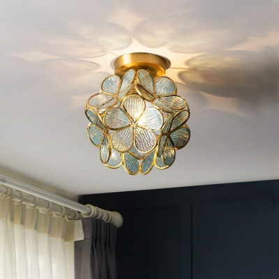 1 Light Ceiling Lamp Modern Style Flower Shape Metal Flush Mount Chandelier Lighting