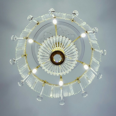 6 Light Pendant Lighting Ultra-Modern Style Waterfall Shape Metal Hanging Ceiling Light