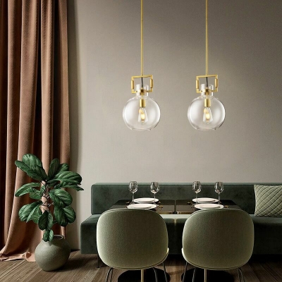 Hanging Lamps Contemporary Style Ceiling Pendant Light Glass for Living Room