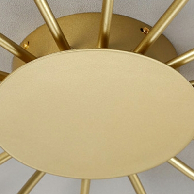 Postmodern Metal LED Ceiling Light Fixture Creative Gold Ceiling Lamp for Living Room