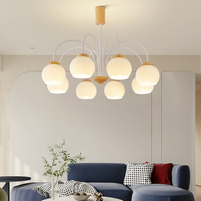 Dome Hanging Lamps Modern Style Glass  Ceiling Pendant Light for Living Room
