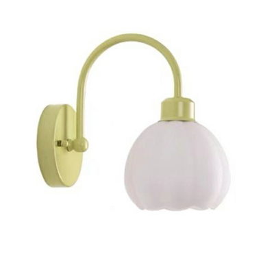French Retro Green Wall Lamp Modern Simple Bud Glass Wall Mounted Lamp