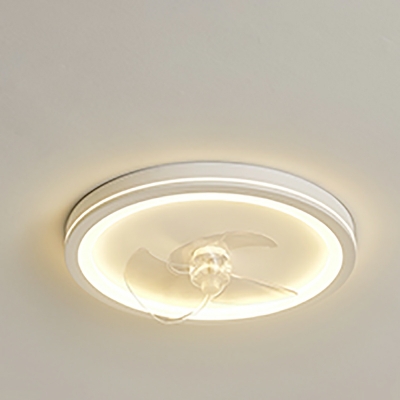 Modern Simple LED Ceiling Light Creative Round Ceiling Mounted Fan Light for Bedroom