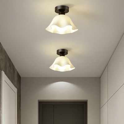 1 Light Ceiling Lamp Modern Style Cone Shape Metal Flush Mount Chandelier Lighting