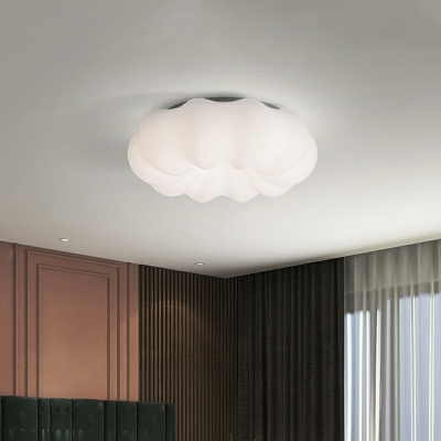 1 Light Close To Ceiling Fixture Kids Style Cloud Shape Metal Flushmount Lighting