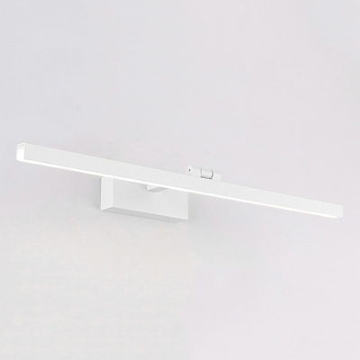 1 Light Wall Mounted Lighting Minimalistic Style Linear Shape Metal Vanity Sconce Lights