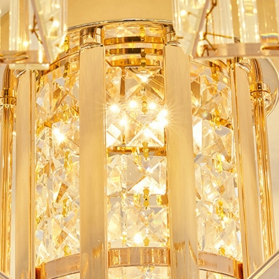 10 Light Ceiling Lamp Contemporary Style Rectangle Shape Metal Flush Mount Chandelier