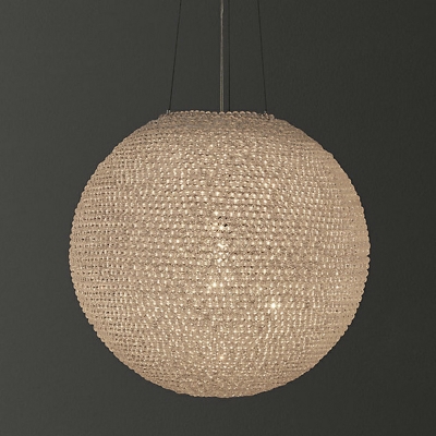 8 Light Pendant Light Fixtures Minimalist Style Globe Shape Crystal Hanging Ceiling Lights