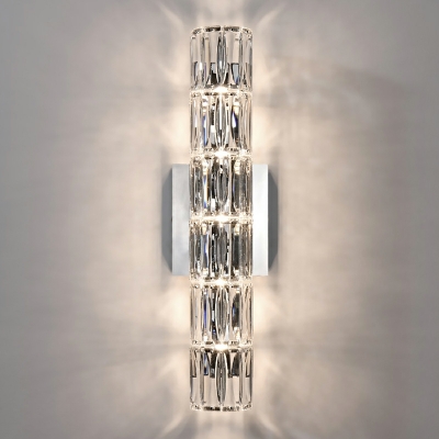 Light Luxury Crystal Wall Lamp Modern Creative Strip Wall Mount Fixture for Bedroom