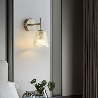 Nordic Simple Metal Wall Lamp Creative Frosted Glass Wall Lamp for Bedroom