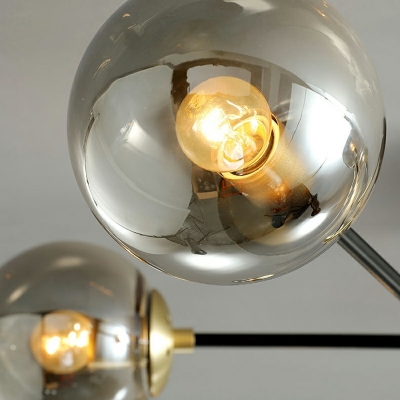 8 Light Ceiling Lamp Contemporary Style Ball Shape Metal Flush Mount Chandelier