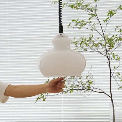Nordic Medieval Glass Single Pendant Creative Retro Hanging Lamp