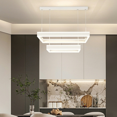 Nordic Multi Layer Chandelier Modern Creative Square Chandelier for Living Room