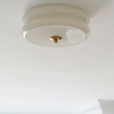 1 Light Ceiling Lamp Modern Style Geometric Shape Glass Flush Mount Chandelier Lighting