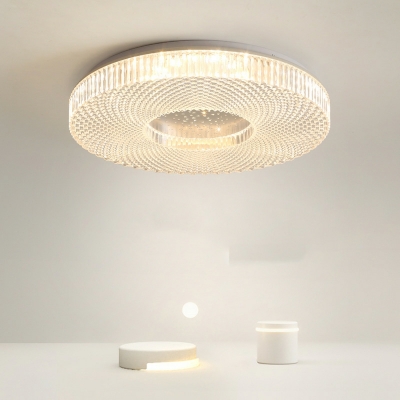 1 Light Close To Ceiling Fixtures Minimal Style Round Shape Metal Flush Pendant Light