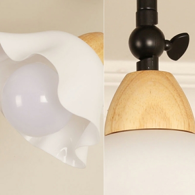 5 Light Ceiling Lamp Contemporary Style Flower Shape Metal Flush Mount Chandelier Lighting