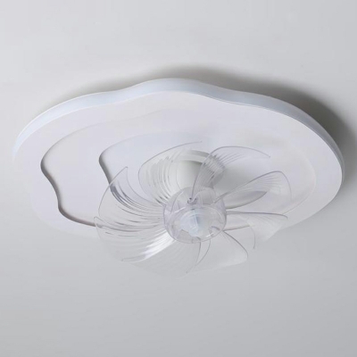 Flush Ceiling Fan Light Kid's Room Style Acrylic Flush Fan Light for Bedroom