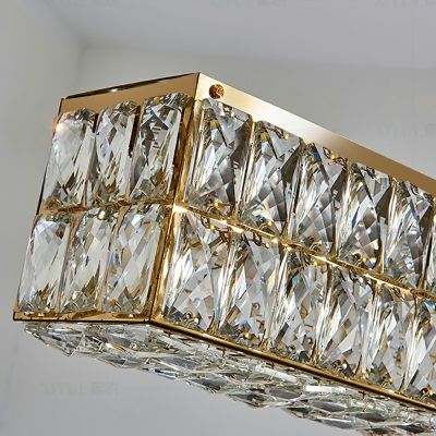 Island Pendant Lights Contemporary Style Island Light Fixture Crystal for Living Room