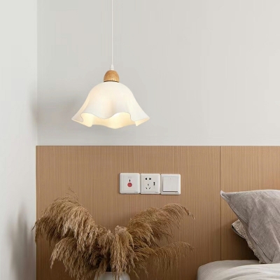 Minimalist Ceramic Hanging Lamp Modern Simple Wood Art Hanging Lamp