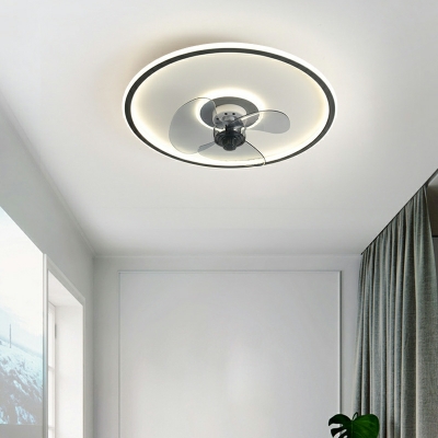 Modern Minimalist Ceiling Mounted Fan Light Creative Thin LED Ceiling Light