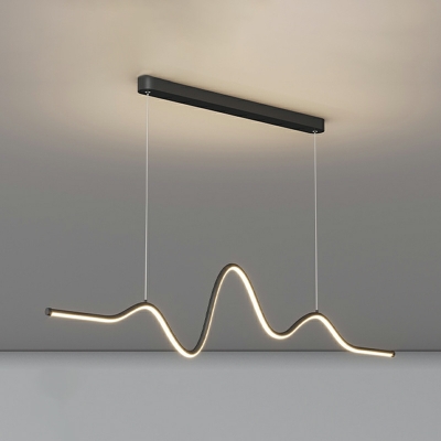 Nordic Creative Linear Hanging Lamp Minimalist Strip Hanging Lamp for Dining Room