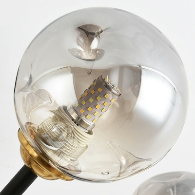 Nordic Light Luxury Chandelier Creative Transparent Glass Ball Chandelier for Living Room