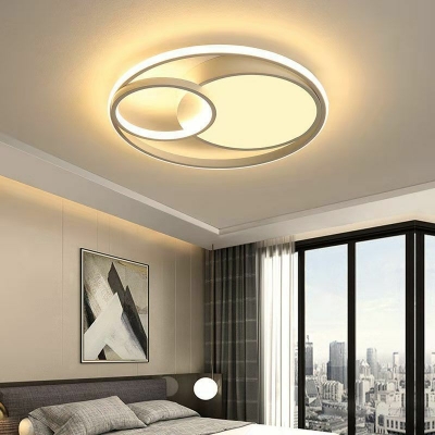Round Flush-Mount Light Fixture Modern Style Flush Mount Ceiling Light Acrylic for Bedroom
