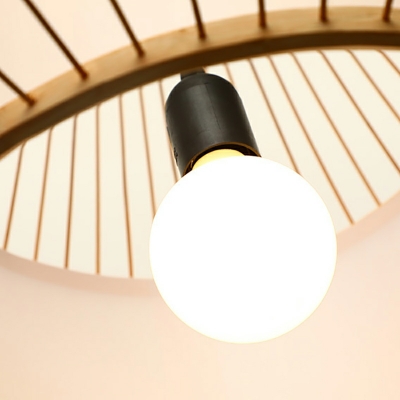 1 Light Ceiling Pendant Light Modern Style Cone Shape Rattan Hanging Lighting Fixtures