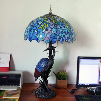 American Retro Art Desk Lamp Creative Stained Glass Desk Lamp