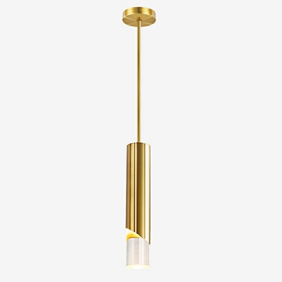 Modern Minimalist Metal Single Pendant Creative Cylindrical Hanging Lamp
