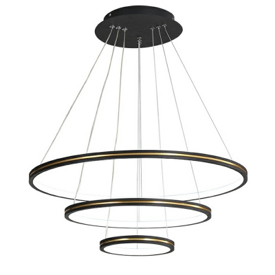 Nordic LED Chandelier Modern Personality Circle Multi Layer Chandelier