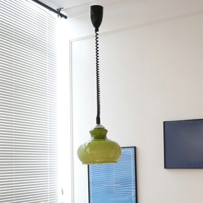 Nordic Medieval Glass Single Pendant Creative Retro Hanging Lamp