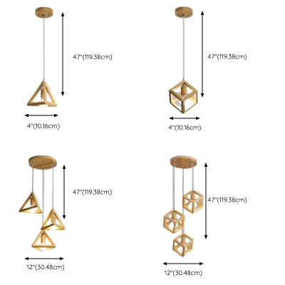 Nordic Simple Wooden Hanging Lamp Creative Personality Hanging Lamp