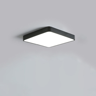 1 Light Ceiling Lamps Modern Style Square Shape Metal Flush Mount Chandelier Lighting