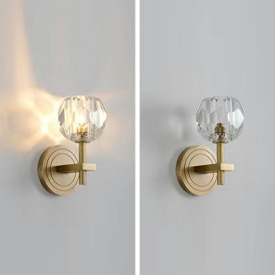 1 Light Wall Lighting Ideas Minimalist Style Ball Shape Metal Sconce Lights