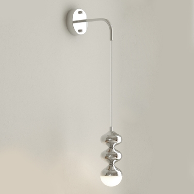 1 Light Wall Lighting Ideas Modern Style Ball Shape Metal Sconce Lights