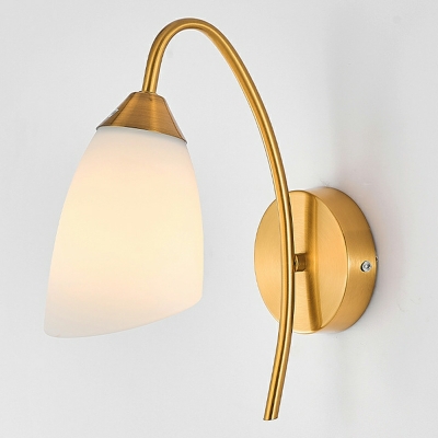 1 Light Wall Mounted Lighting Loft Style Bell Shape Glass Sconce Lights