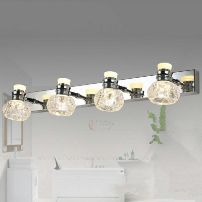 4 Light Bar Light Loft Style Globe Shape Metal Wall Mounted Vanity Lights
