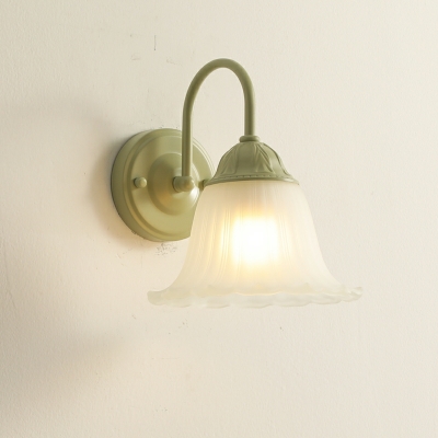 American Retro Wall Lamp Country Style Frosted Glass Wall Lamp for Bedroom