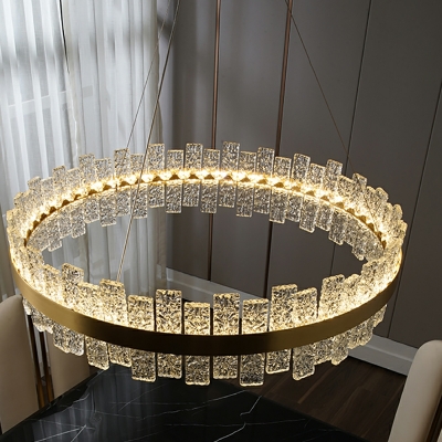 Modern Light Luxury Crystal Chandelier Creative Round Chandelier for Living Room