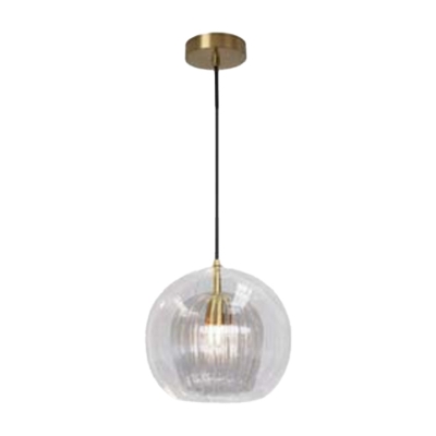 Nordic Minimalist Single Pendant Personality Double Glass Hanging Lamp