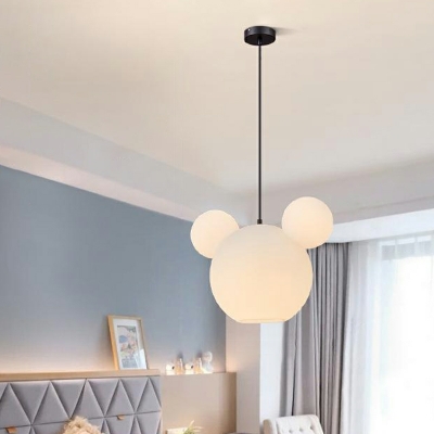 Nordic Simple Cartoon Hanging Lamp Creative White Hanging Lamp for Bedroom
