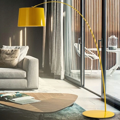 1 Light Standard Lamps Contemporary Style Floor Lamps Metal for Bedroom