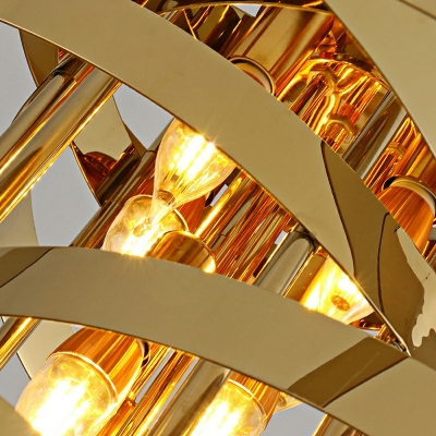 4 Light Pendant Light Fixtures Industrial Style Geometric Shape Metal Hanging Ceiling Lights