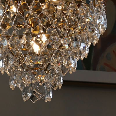 6 Light Pendant Lighting Ultra-Modern Style Teardrop Shape Metal Hanging Ceiling Light